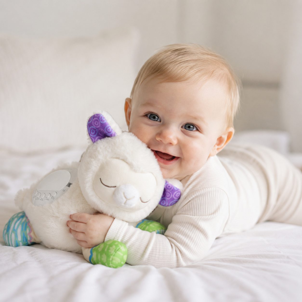 Vanaf welke leeftijd mag een baby veilig met een knuffel slapen?