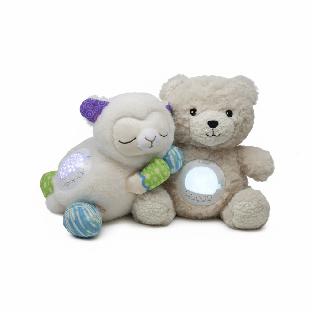 Droomvriendjes Duo Set – Liggend Schaapje & Witte Beer met Projector