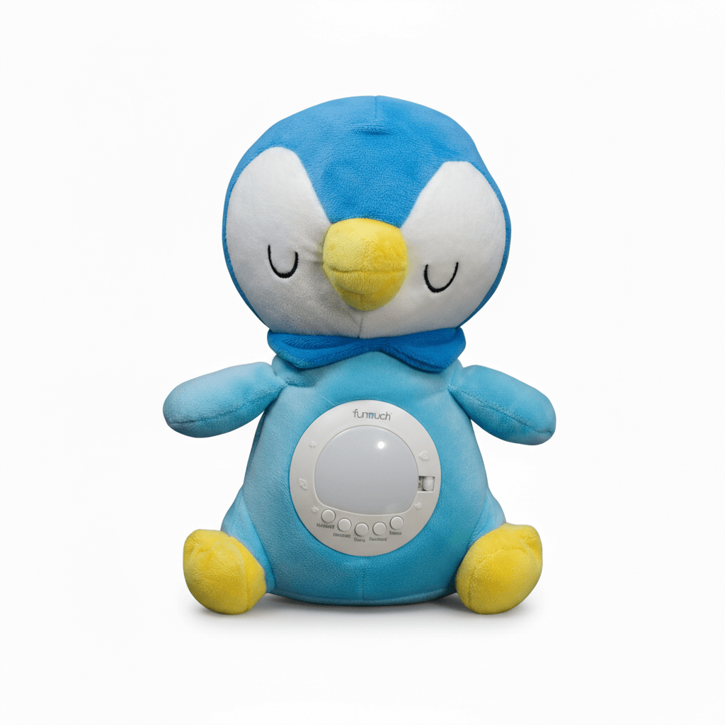 Pinguïn Droomvriendje – Nachtlampje met Sterrenprojector & Witte Ruis
